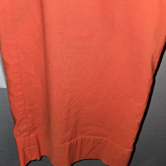 Nicole Miller New York Fall Orange Wide Leg Linen Blend Pants Size 10 - Picture 5 of 13